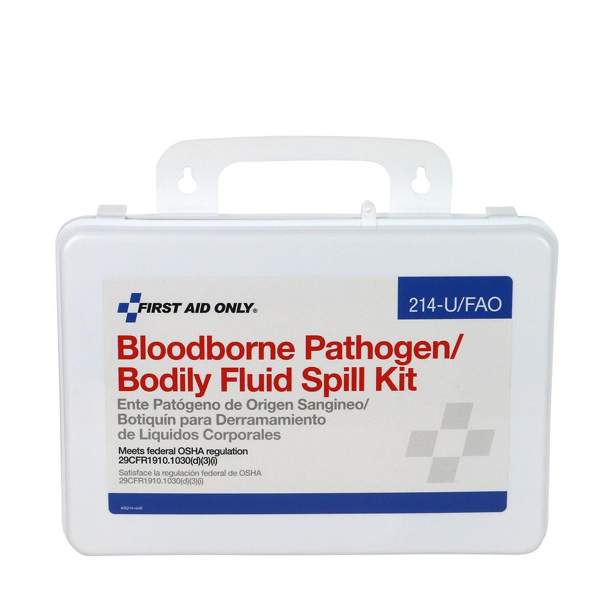 Bloodborne Pathogen and Bodily Fluid Spill Kit - 24 Pieces – Plastic 214-U/FAO