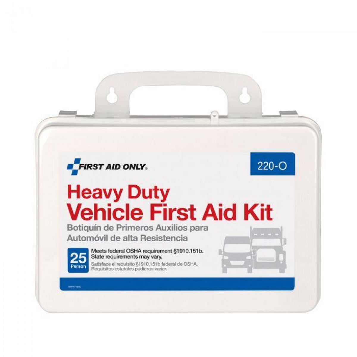 94 pc Vehicle First Aid Kit - plastic case with gasket  220-O