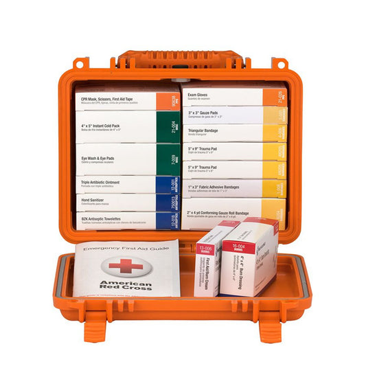 16 Unit ANSI A First Aid Kit, Plastic, Waterproof 90029