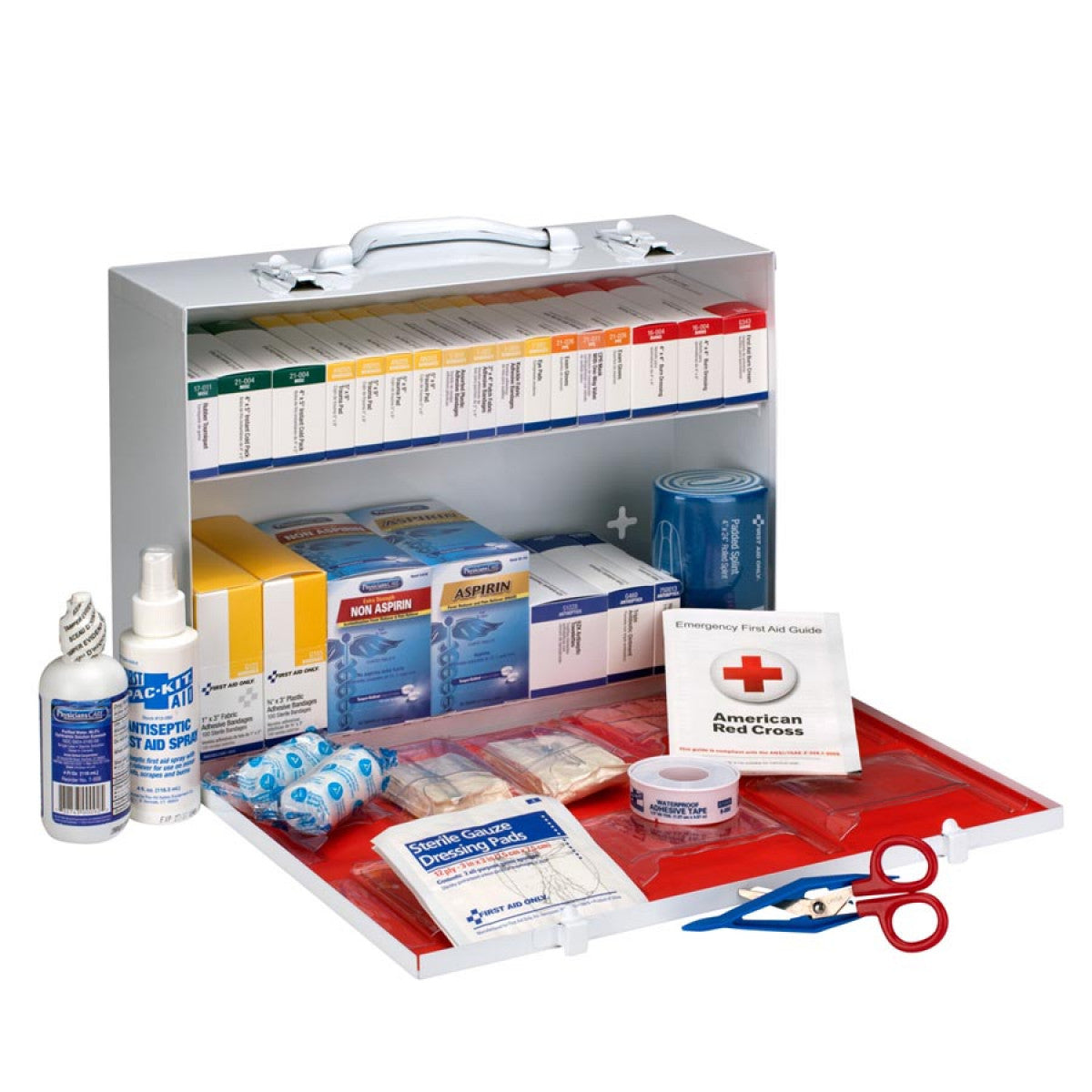 2 Shelf First Aid ANSI B+ Metal Cabinet, with Meds 90573